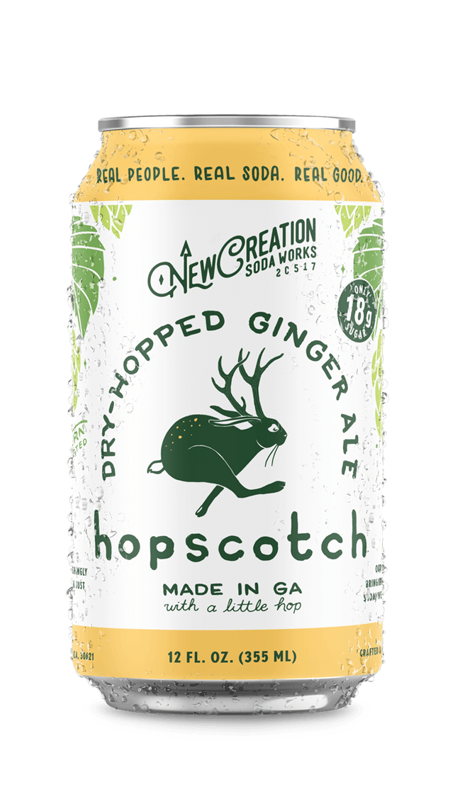 Hopscotch Dry-Hopped Ginger Ale - New Creation Soda Works