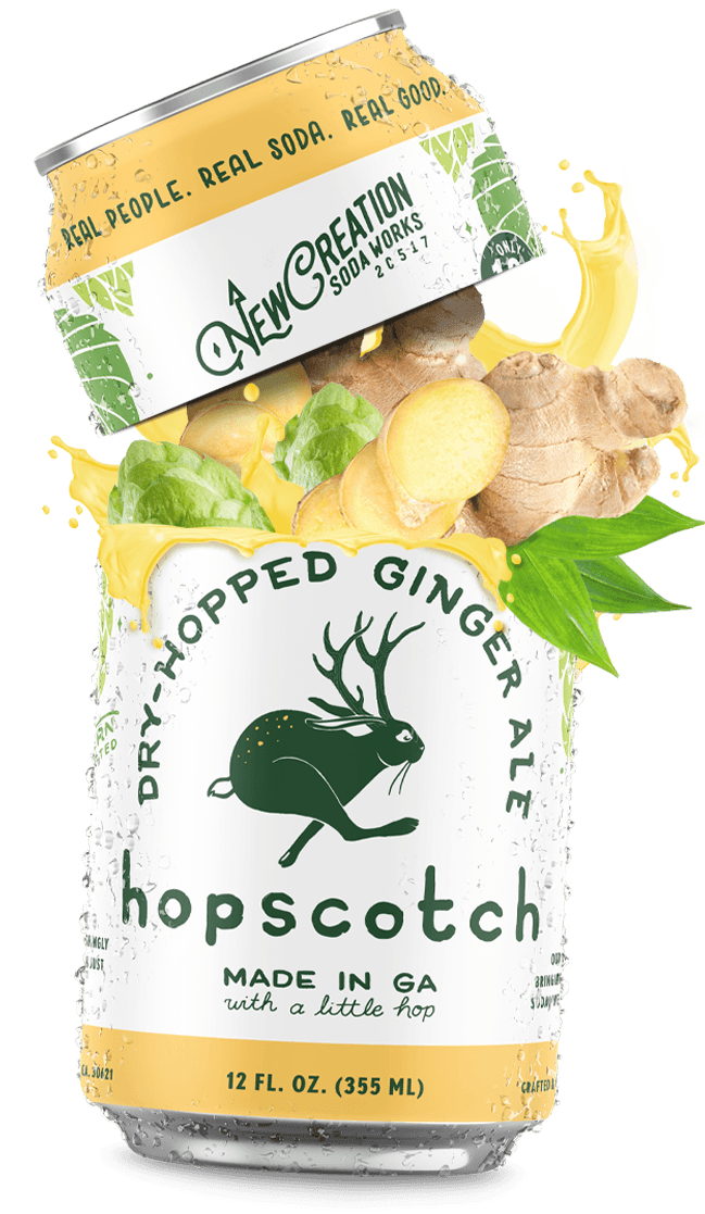 Hopscotch Dry-Hopped Ginger Ale - New Creation Soda Works
