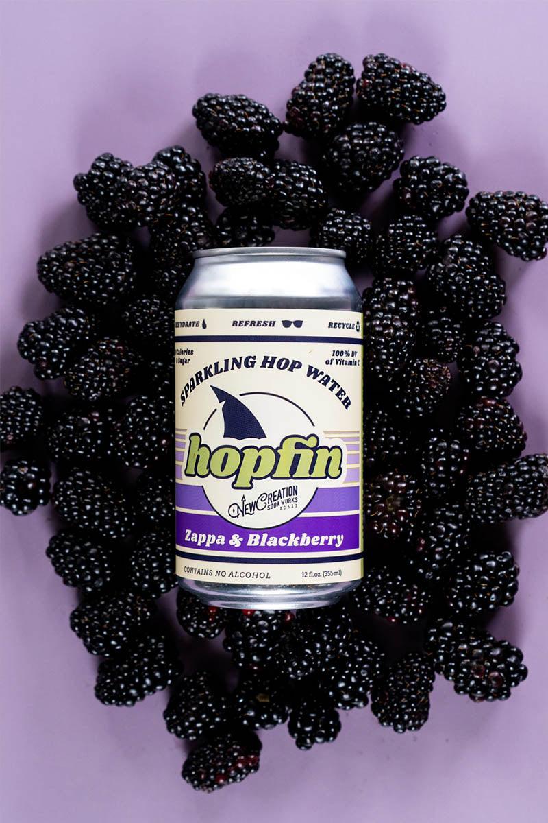 Hopfin Sparkling Hopwater (Zappa Hops + Blackberry) - New Creation Soda Works