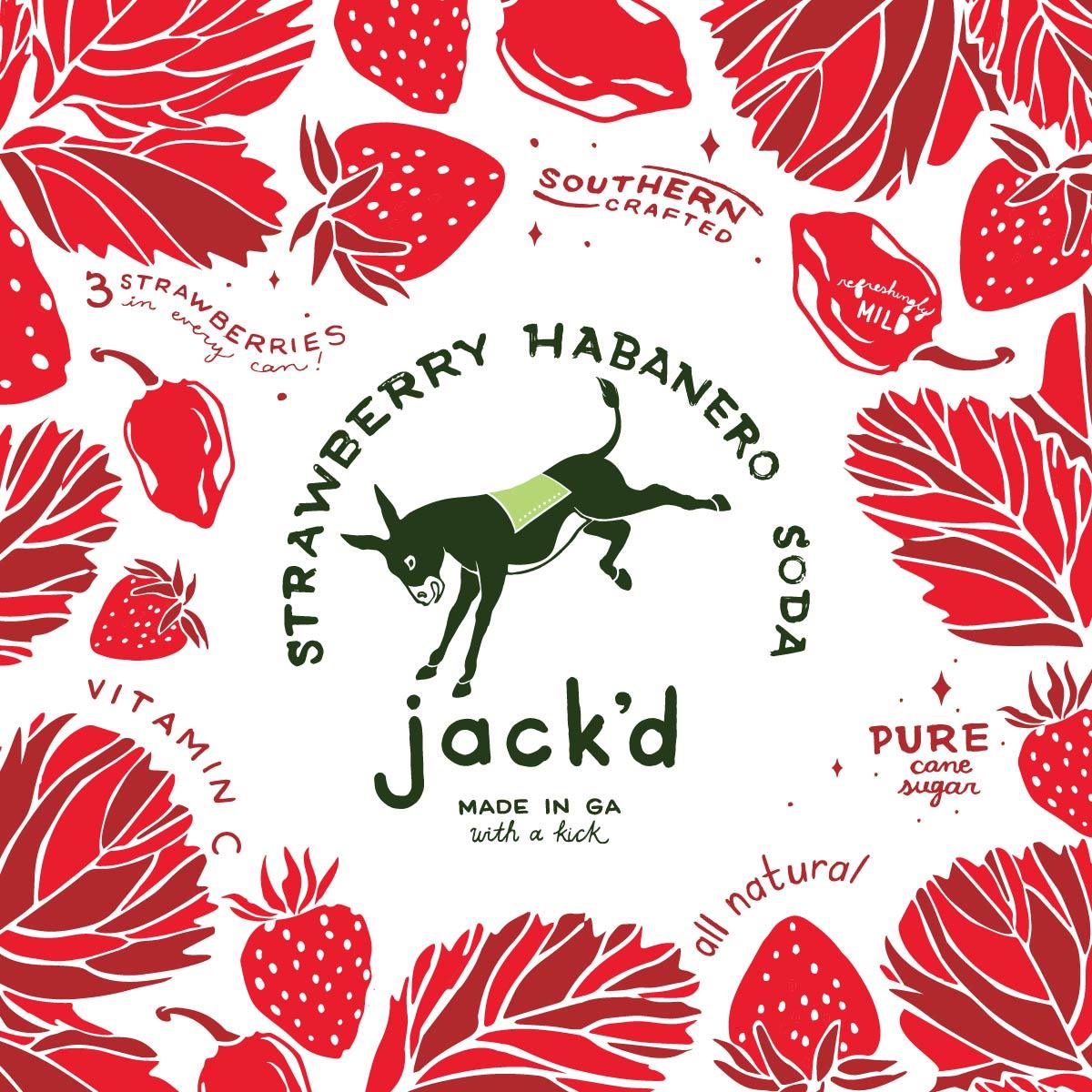 Jack'd Strawberry Habanero Soda - New Creation Soda Works