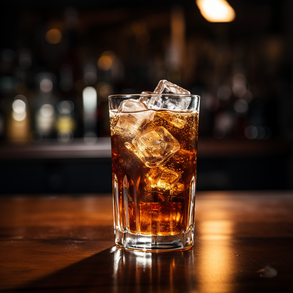 Root beer and whiskey cocktail