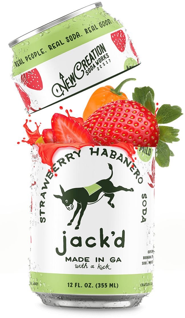 Jack'd Strawberry Habanero Soda - New Creation Soda Works