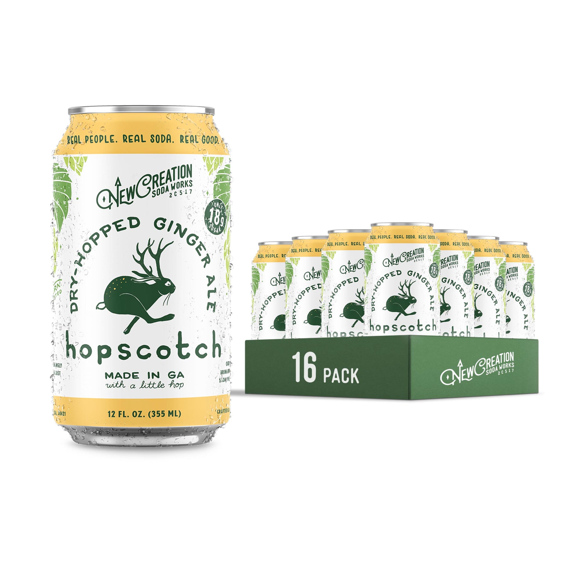 Wholesale Hopscotch Dry-Hopped Ginger Ale (16-Pack)