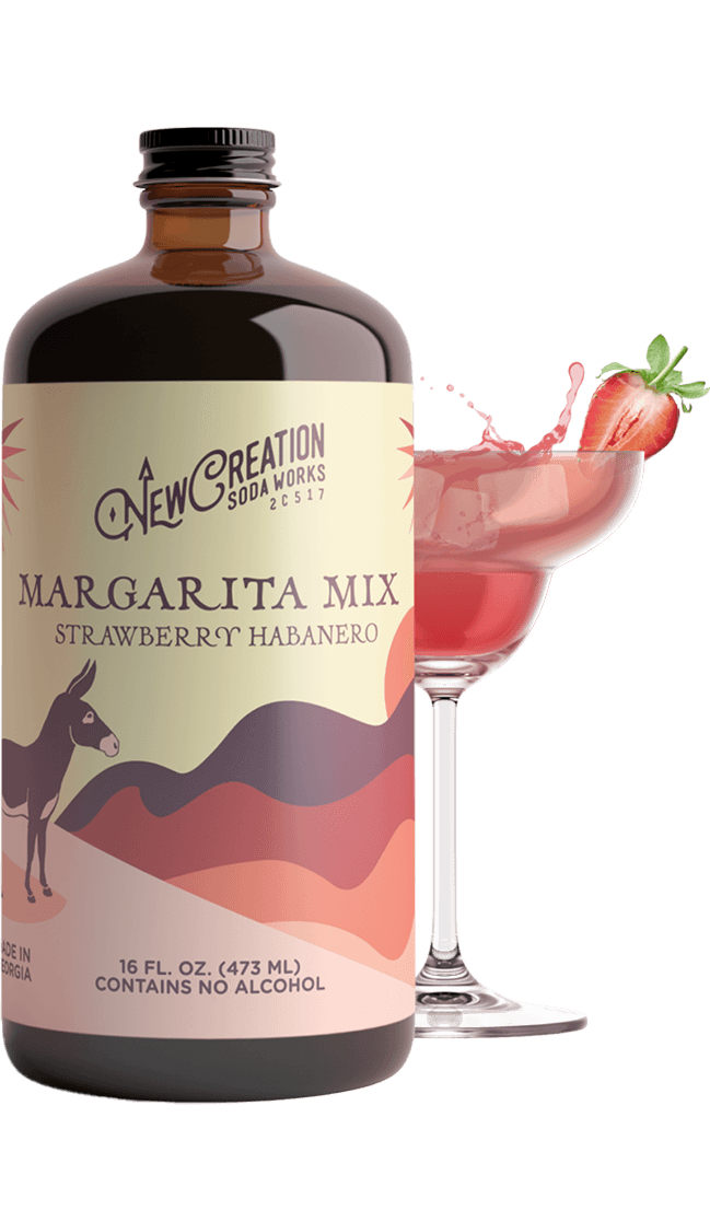 Strawberry Habanero Margarita Mix 16 oz - New Creation Soda Works