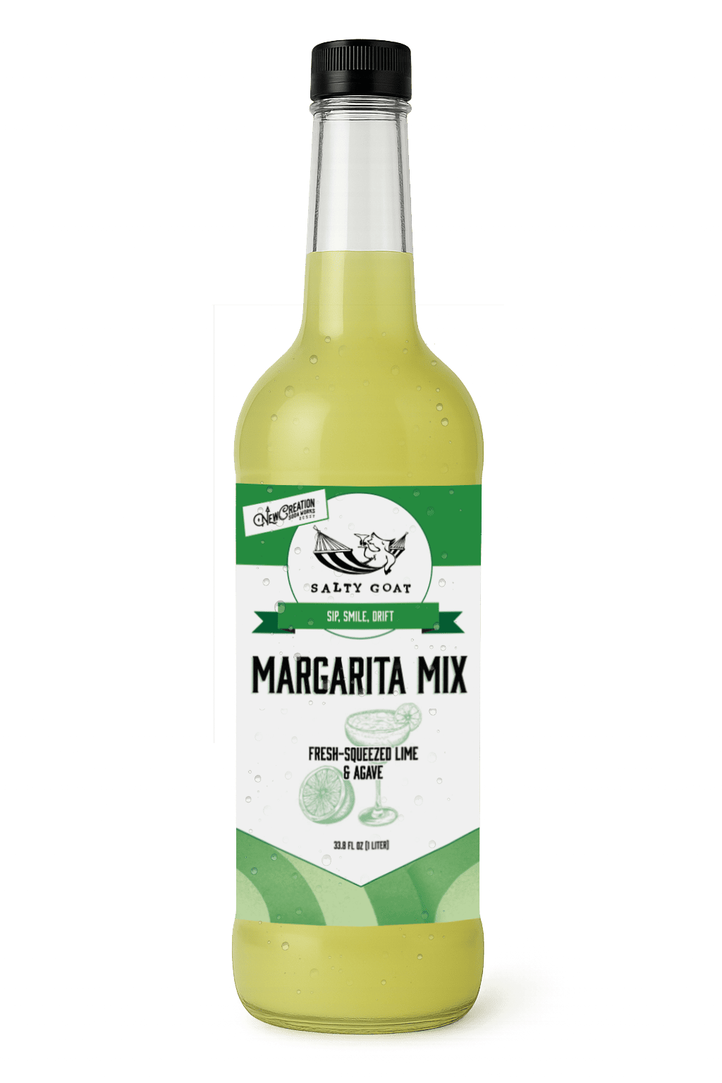 Salty Goat - Fresh Squeezed Lime and Agave Margarita Mix 1 liter glass bottle