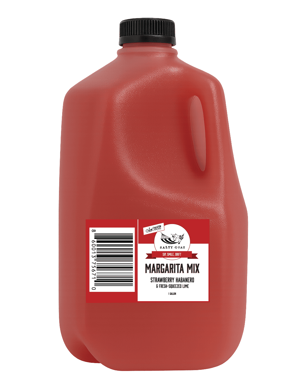 Salty Goat Party Jug - Strawberry Habanero and Fresh Squeezed Lime Margarita Mix - 1 Gallon