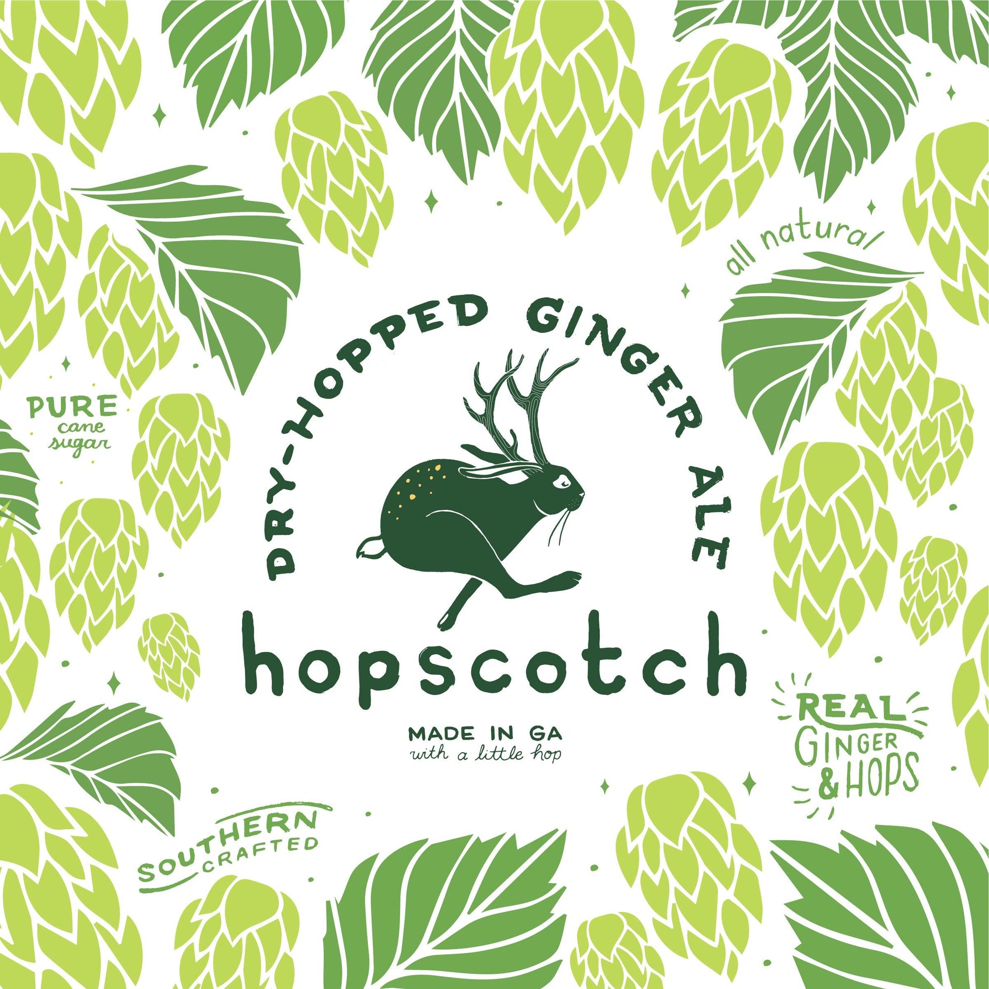 Hopscotch Dry-Hopped Ginger Ale - New Creation Soda Works